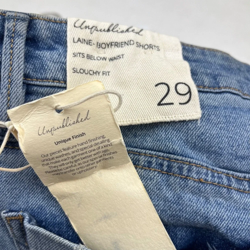 NWT Unpublished Laine Boyfriend Jean Shorts - Picture 3 of 8